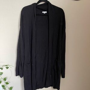 Black Open Cardigan